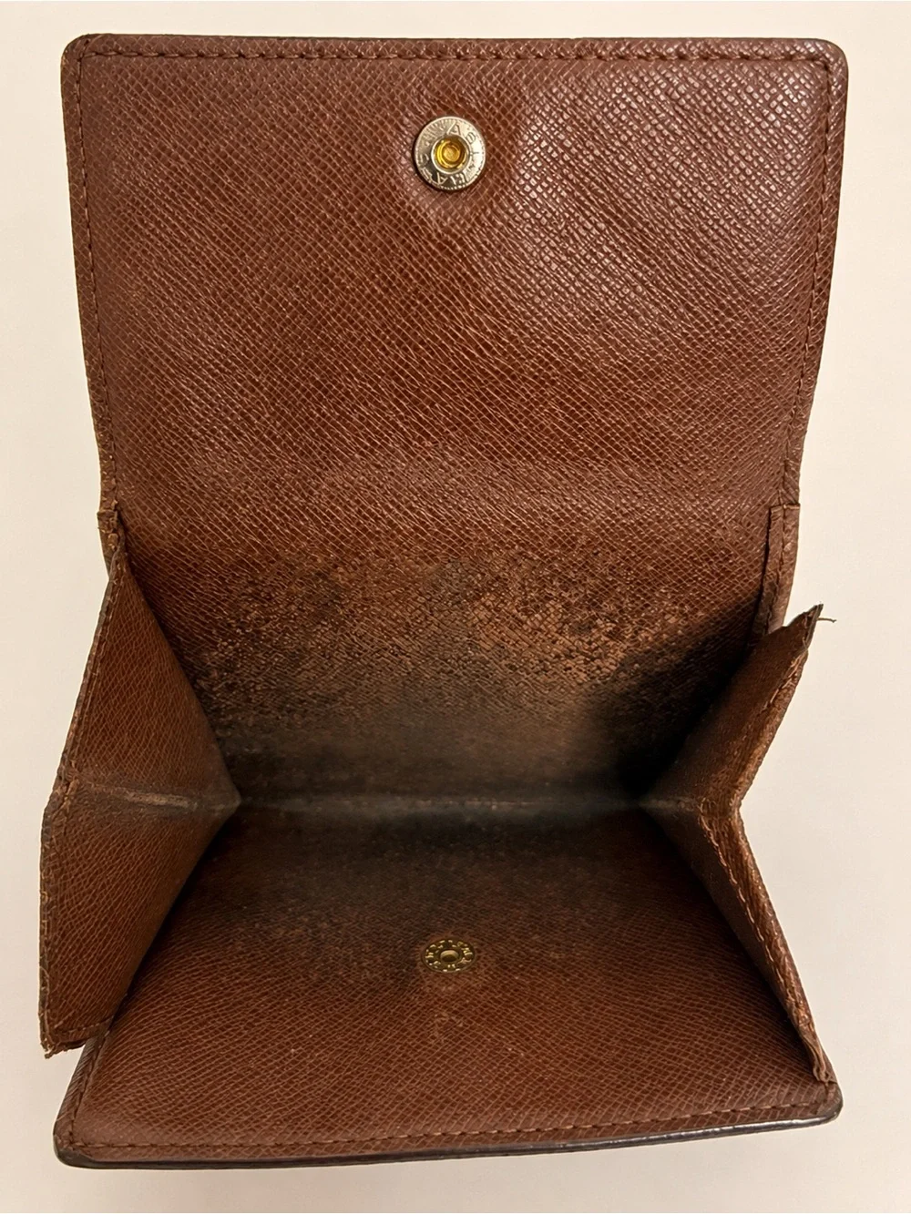Louis Vuitton Monogram Compact Snap Wallet Vintage Brown LV